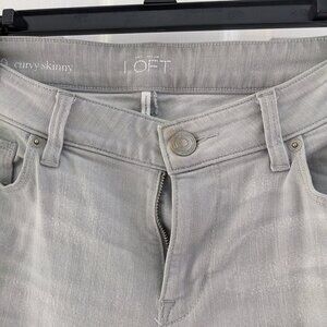Curvy Skinny Light Gray Jeans from The Loft
